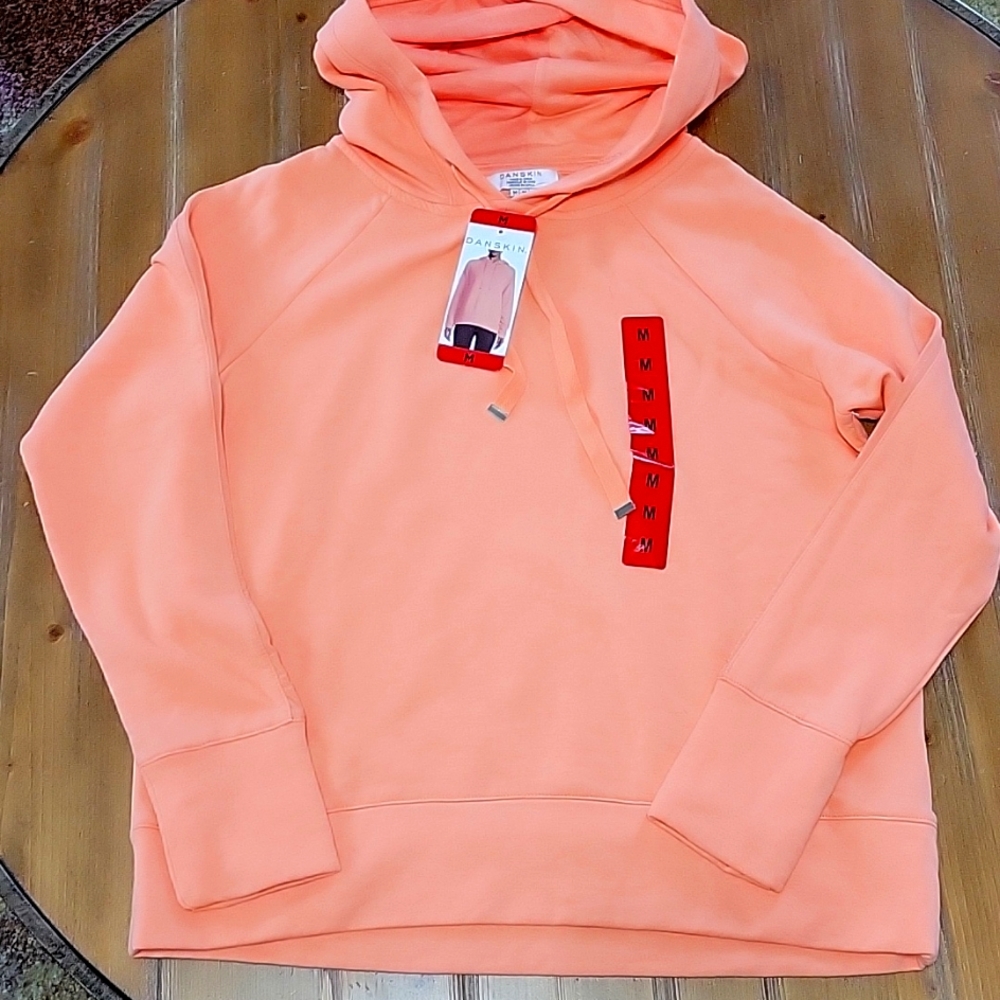 Womens Danskin Peach Hoody Sweatshirt